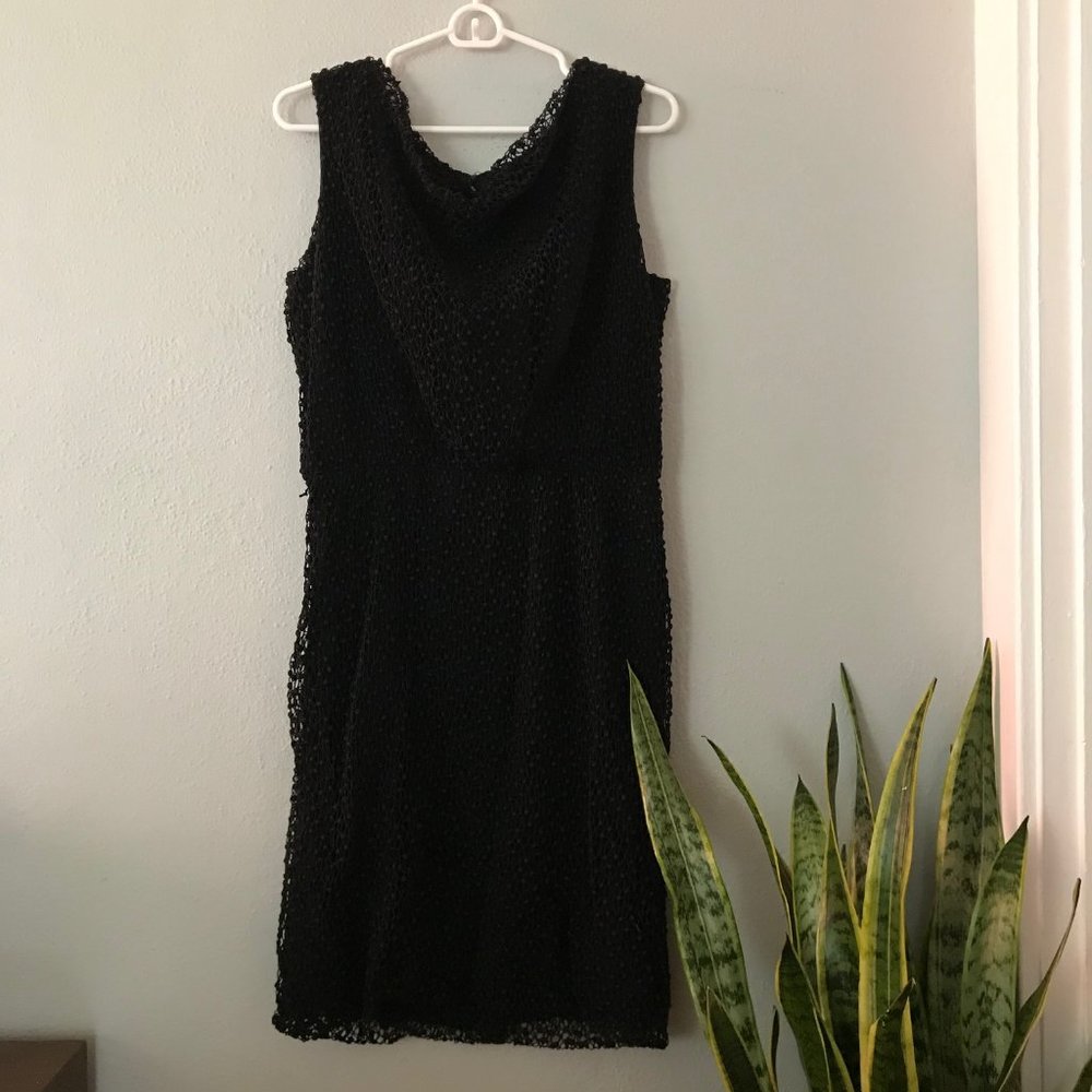 VINTAGE black 50's dress